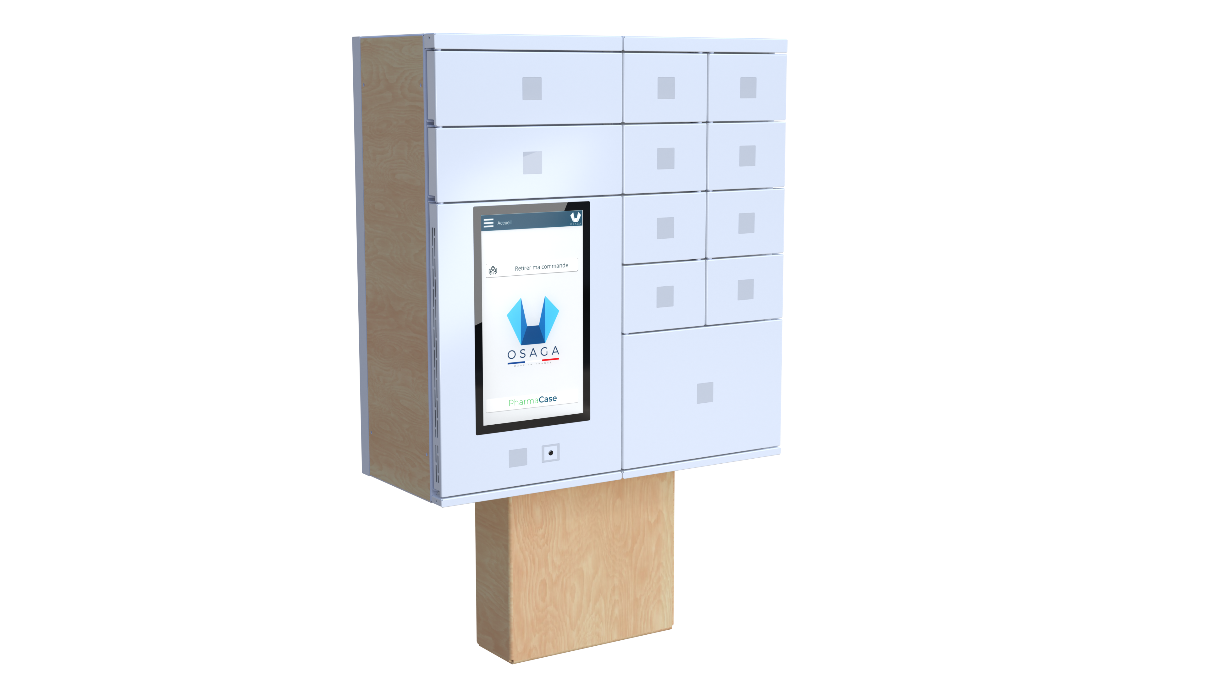installation type OSAGA Pharmacase-SmartRx Case Casier intelligent pharmacase